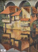 19th/20th Century School, oil on canvas, A vibrant portrayal of reflections in a river, unframed,