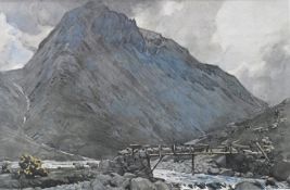Donald Dakeyne (20th Century, British), watercolour, A hilltop folly, signed to the lower right,