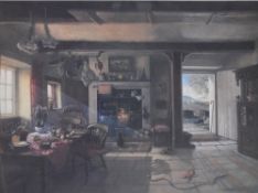 After Stephen Darbishire (b.1940, British), coloured print, 'Ploughman's Lunch', signed to the lower