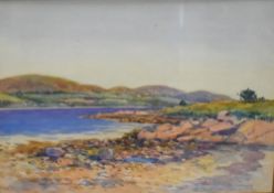 Wat Miller (fl. 1930-40, British), watercolour, 'A Quiet Evening, Cumbrae shore looking across to