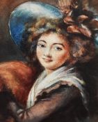 19th Century School, watercolour, Madame Mole-Reymond, after a portrait by Elisabeth Vigee Le