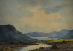 Douglas Alexander (1871-1945, Irish), watercolour, 'Lough Corrib, Connemara', County Galway in