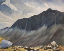 *Local Interest - P.T. Phizackerley (20th Century, British), watercolour, 'Dow Crag, Coniston', Lake