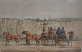 After Michael Angelo Hayes (1820-1877, British), coloured engravings, Six illustrations from 'Car-