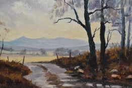 David Wright (20th Century), oil on canvas, 'Bennachie from the East', signed to the lower left,