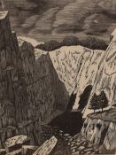 *Local Interest - William Stirling Martin (20th Century, British), wood engravings, Four