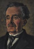 Hurst Balmford (1871-1950, British), oil on board, A shoulder length portrait of the artist's father