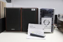 A Sony DAB midi-system in nice condition with speakers