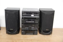 A Technics stacking system with speakers