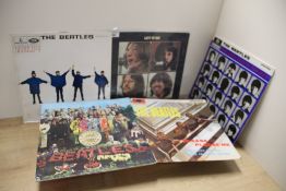A Beatles vinyl lot - five in total - VG generally , as always we recommend viewing in person