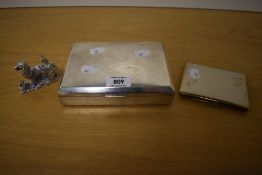 A 1930's State Express Cigarettes chrome plated cigarette box, with two sandlewood lined internal