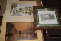 After Geoffrey Cowton (20th Century, British), coloured print, 'The Burneside Hotel, Bowness-on-