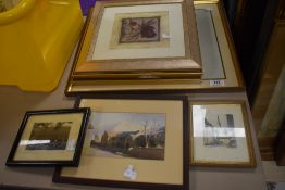 19th Century School, print, Mainz Cathedral, after an etching, framed, mounted, and under glass,