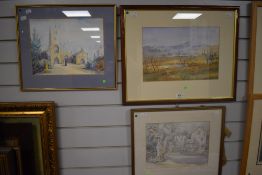 *Local Interest - J.D. Pearce (20th Century), watercolours, Two illustrations of Leighton Moss and a