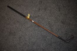A vintage hickory shafted hand forged 'Pixie' Putter no.6.