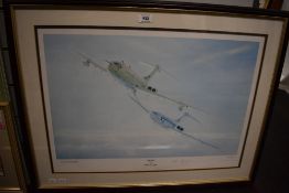 A signed limited edition print after John Diamond 'Tens' 002/750 mounted, framed and glazed 75cm x