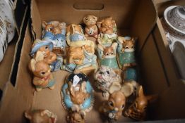 A small assortment of Pendelfin figures comprising 'Twins', 'Rolly' and 'Bundle' etc.