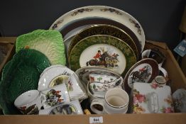 A Beswick Ware no.237 rectangular footed lettuce and tomato plate, a pair of Royal Worcester Spode