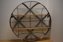 A shabby chic style wall shelf .