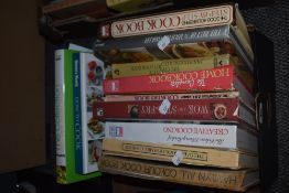 A selection of assorted cookery books.