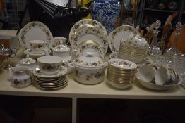 An extensive selection of Royal Doulton Larchmont pattern tea and dinner wares, to include,