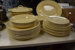 A group of Woods Ware Jasmine pattern dinner wares, various plates, dishes, bowls and two soup