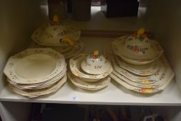 A selection of early 20th Century Royal Doulton 'Gaylady' patterned tableware, to include lidded