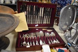 A canteen of silver plated cutlery, stamped for EPNS Sheffield.