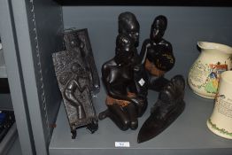 A pair of Austrian pottery studies of African natives, by Gmundner Keramik and measuring 26cm