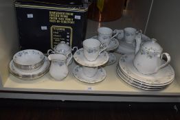 A selection of Royal Albert 'For All Seasons, Morning Flower' patterned tableware, including teaware