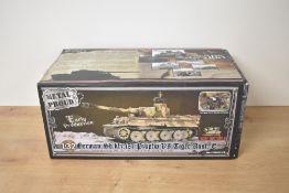 A Waltersons 1:32 scale Die-cast, Armoured Fighting Vehicle Series Tiger Tank 100, in window display