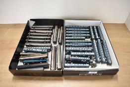 A collection of Graham Farrish and similar N Gauge Inter City BR Carriages, 40 in total, blue,