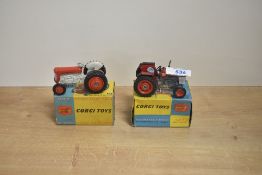 Two Corgi Die-casts, 50 Massey Ferguson 65 Tractor in original box and 66 Massey Ferguson 165