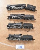 Four Graham Farish and similar Loco's & Tenders, 2-10-0 BR 92018, 2-6-0 BR 42806, 4-4-0 BR 40938 and