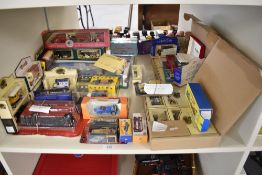 A shelf of modern Die-casts including Lledo Days Gone, Cararama, Vanguards, Johny Lighning,