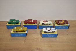 Six 1965-1970 Matchbox Die-casts, No 20 Lamborghini Marzal, red with orange interior, box