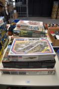 Seven mixed maker and scale plastic Military Kits, Airfix 1:32 Mulipose Figures British Infantry,