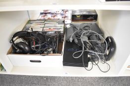Two Games Consoles, Sony PS2 and Xbox 360 both with controllers and power supplies, Games include
