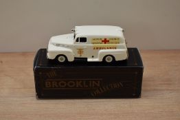 A Brooklin Models The Brooklin Collection 1:43 scale die-cast, BRK 42 1952 Ford F1 Ambulance
