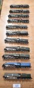Eleven Graham Farish and similar N-Gauge 4-6-2 Loco's & Tenders, BR Spitfire 34066, LNER Sir Nigel