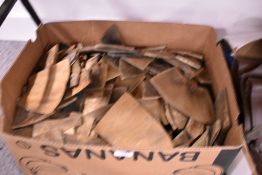 A box of cattle horn inlay slabs for Knife scales, gun grips and decorative inlay work