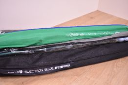A collection of 5 course fishing rods including an Xtra flexx by Fladen. A Fladen Eco bass predator,
