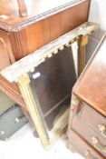 A 19th Century gilt frame mirror with ball decoration, approx. 80 x 56cm