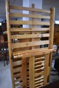 A modern pine single bed frame