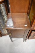 An early 20th Century mahogany pot cupboard