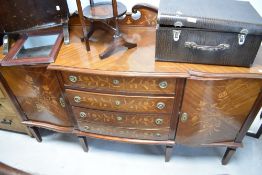 An Edwardian mahogany sideboard in the Regency revival style, width approx. 162cm