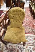 A Victorian button back nursing chair