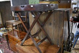 A traditional mahogany butlers tray on stand