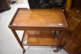 A vintage sapele tea trolley
