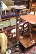 A Victorian mahogany torchere/jardinere stand